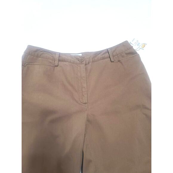 Talbots classic fit stretch tan pants  women's 12W NWT - Picture 2 of 4